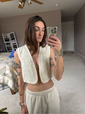 Zara embroidered vest